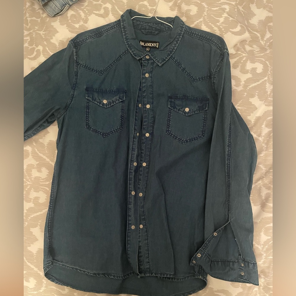 Denim Long Sleeve Button Down